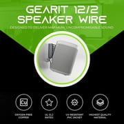 GearIT 12/2 Speaker Wire (50 Feet) 12AWG Gauge - Fire Safety In Wall Rated Audio Speaker Wire Cable / CL2 Rated / 2 Conductors - OFC Oxygen-Free Copper, White 50ft