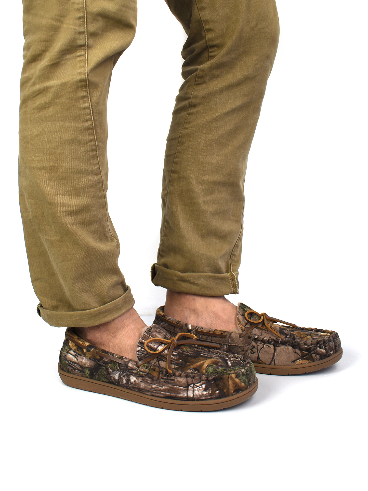 George Men's Trapper Moccasin Slippers, Camo photo 2