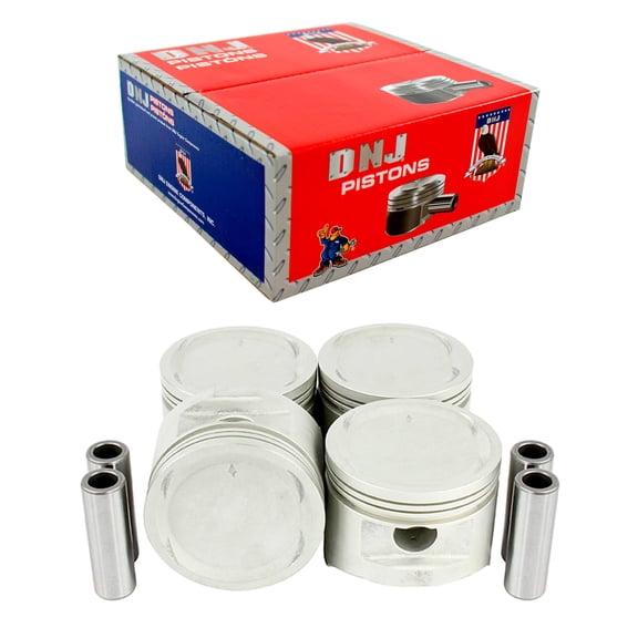 DNJ P206 Std. Complete Piston Set Fits Cars & Trucks 85-89 Honda Accord Prelude 2.0L SOHC 12v