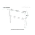 thumbnail image 2 of Modern Headboard with USB Charger - Full Size, Adjustable Height, Walnut Finish, Fits Metal Bed Frames - Elegant Bedroom Upgrade, 2 of 3
