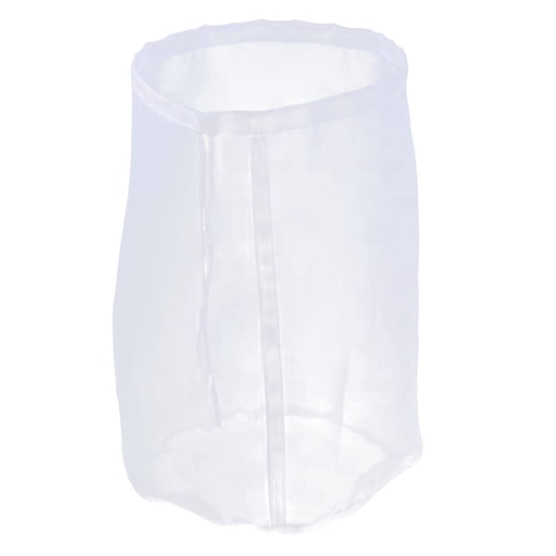 EeaseMX Bolsa de filtro de miel reutilizable, gruesa, con cordón ajustable, para colar alimentos, leche de frutos secos, yogur, fina, de alta eficiencia, color blanco