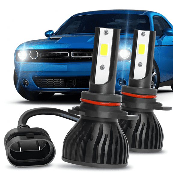 OBNDVU For Dodge Challenger 2015-2021 LED Headlight Bulbs 9012 High&Low Beam 2pcs