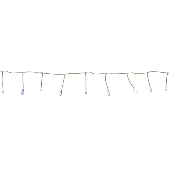 Northlight LED Fairy Water Droplet Christmas String Lights - Blue and White - 6' Silver Wire - 40ct
