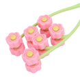thumbnail image 2 of V-shaped facial massage roller, multiple rollers, concave and convex particles, comfortable handle, pink, 2 of 4