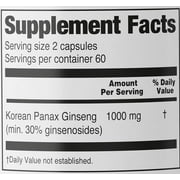 ORZAX Vegan Korean Panax Ginseng Capsules with 30% Ginsenosides for Performance & Energy Supplements for Women and Men - Red Ginseng for Enhanced Focus (120 Veg Capsules)