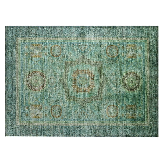 Dalyn Rugs Machine Washable Indoor/Outdoor Chantille ACN2159 Green 1'8" x 2'6" Rug