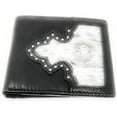 thumbnail image 2 of Western Genuine Woven Leather Cowhide Mens Bifold Short Wallet in Multi Emblem, 2 of 5