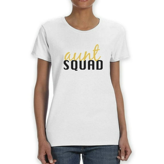 Aunt Squad Graphic Women White T-Shirt, Female Small