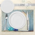 thumbnail image 3 of Ambesonne Nautical Place Mats Set of 4, Marine Starfish, Standard Size, Blue White, 3 of 6