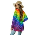 thumbnail image 3 of SCRAWLGOD Colorful Heart Cardigans for Women Trendy Fall Cardigan Sweaters for Women Lightweight Long Sleeve Cardigan for Women with Pockets Size XL Soft Women Jackets Casual, 3 of 7