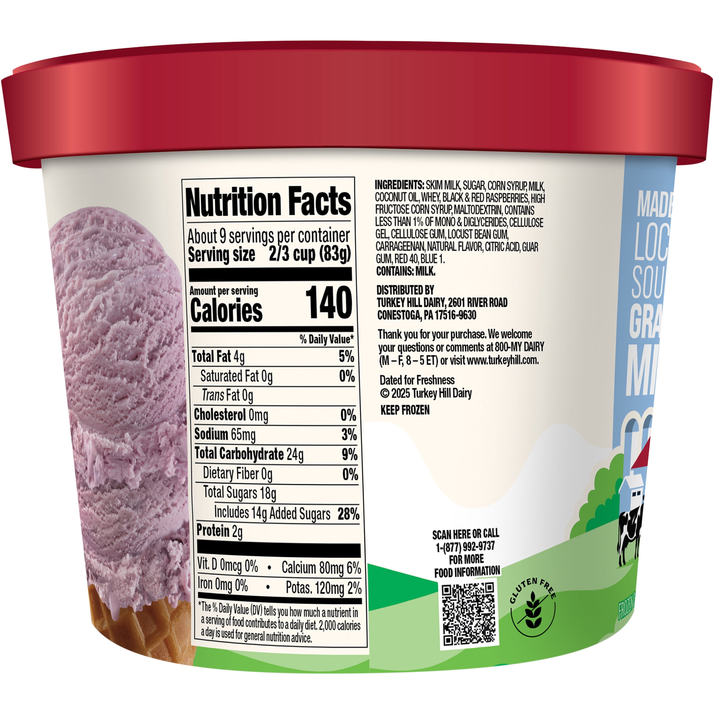 Turkey Hill Black Raspberry Premium Ice Cream, 46 fl oz
