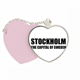 thumbnail image 1 of La capital de Suecia, Estocolmo Bolsa de viaje Mirror maquillaje corazón rosa, 1 of 4