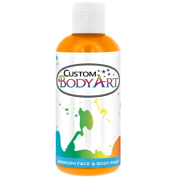 8 oz YELLOW Custom Body Art Water-Based Airbrush Face and Body Paint ...