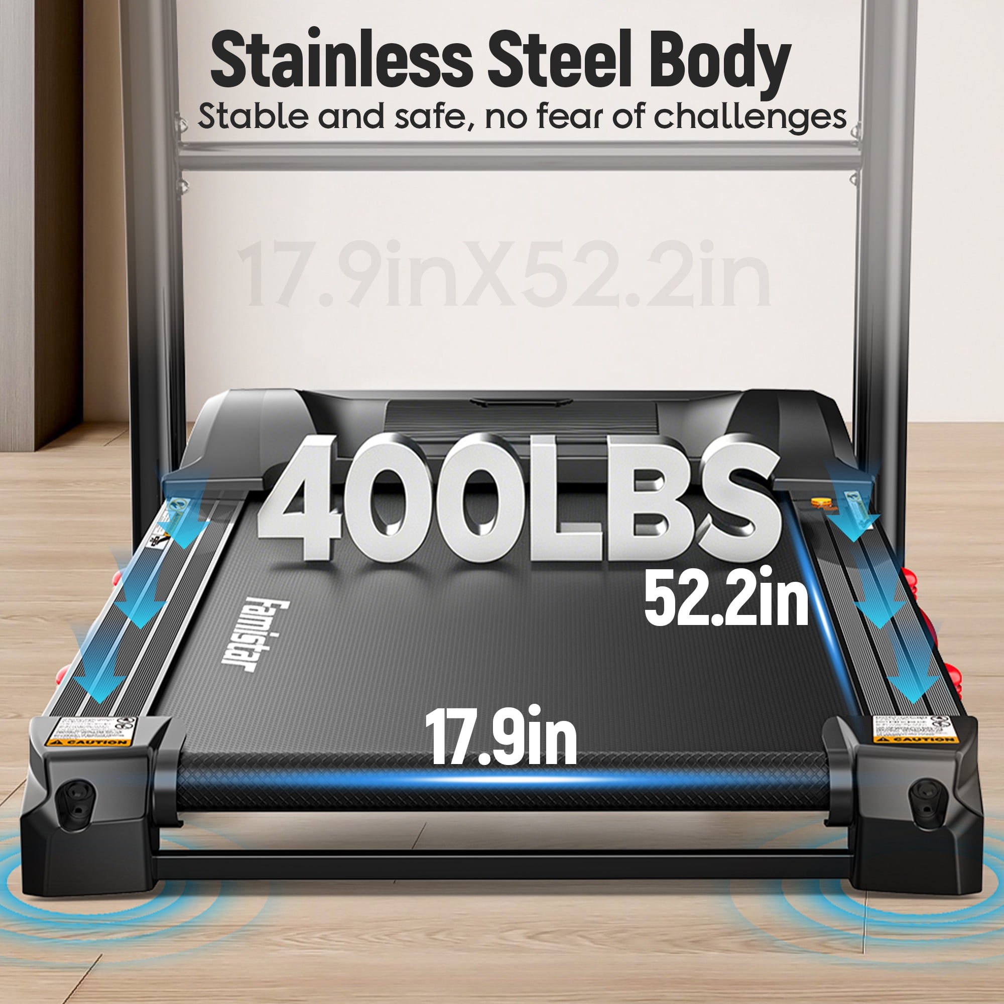 Foldable Treadmill for Home with 20-Level Auto Incline, 5HP Brushless Motor, 12 MPH Speed, 300-400 LBS Capacity, Bluetooth Speakers, App Control, Shock Absorption Running Belt, Caminadora with Auto I
