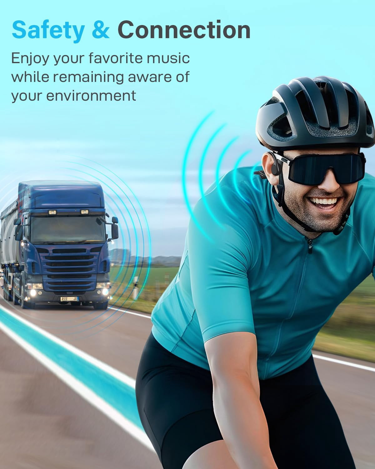 Bone conduction headphones Bluetooth, 2025 upgrade wireless headphones 5.4 Bone Conduction Headphones, waterproof sweatproof sports headphones for fitness cycling driving running