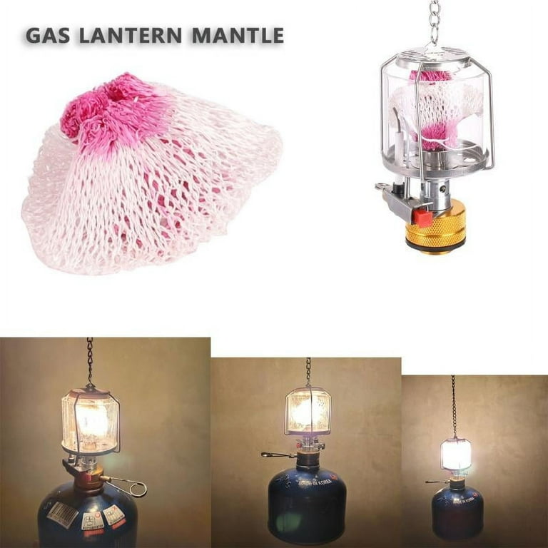 WLLHYF 10Pcs Propane Lantern Mantles for Gas Lantern Propane Light Mantle,  Replacement Lanterns Mantles Gas Lamp Mantles for Outdoor Camping Lantern
