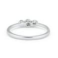 thumbnail image 3 of Three Stone Petite Dainty Lab Created White Opal Ring Band 925 Sterling Silver Size 7, 3 of 5