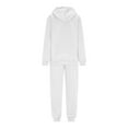 thumbnail image 6 of Moxiu Sweatsuits Women 2 Piece Outfit Casual Comfy Plain Oversized Hoodie Jogger Baggy Sweatpants Fall Matching Sweat Set 2025 White,XXL, 6 of 9