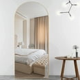 thumbnail image 4 of CISTEROMAN Arched Mirror Gold Mirror Full Length Floor 65"x24" Arch Floor Mirror Stand Full Body Mirror Large, 4 of 13