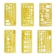 thumbnail image 2 of Plantillas naranjas, juego de esténciles, herramientas de dibujo, regla, arquitectura, muebles, símbolos 6 piezas, 2 of 9