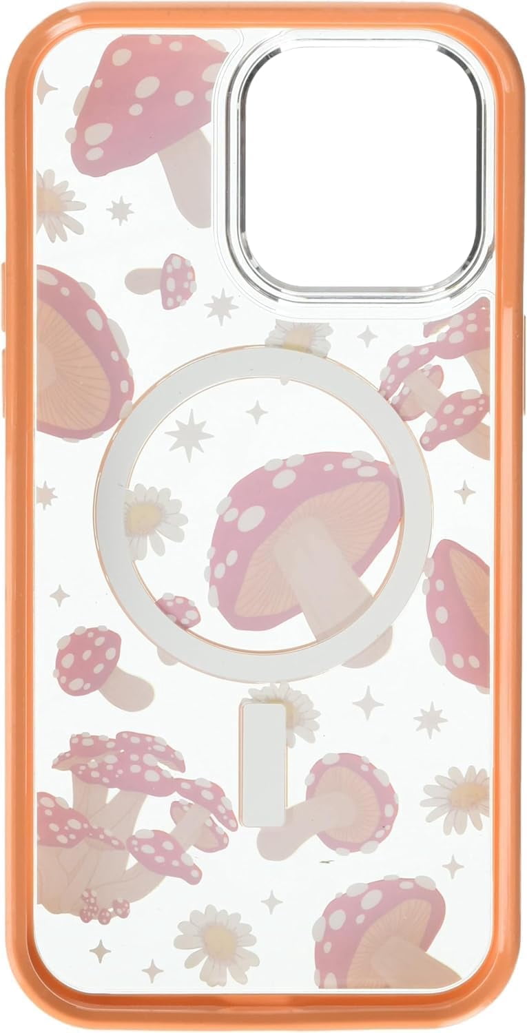 OtterBox iPhone 14 Pro Max (Only) Symmetry Clear Series+ Case - Fungi (Orange) - Ultra-Sleek - Snaps to MagSafe - Raised Edges Protect Camera & Screen - Non-Retail Packaging