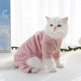 thumbnail image 4 of Cat Sweater for Cats Sweater for Cat Soft Corduroy Fabric Cat Pajamas for Cats Only Warm Winter Pet Clothing Extra Small Pink 1 Pack, 4 of 5