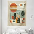 thumbnail image 3 of Ambesonne Monstera Tapestry Wall Hanging, Mid Century Boho Abstract, 60"x80", Cinnamon Pale Sage Green, 3 of 3