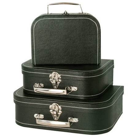 Wald 0727/BLK Set Of 3 Black Suitcases