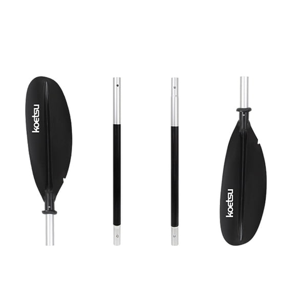 KOETSU Pagaie de Kayak à Double Embout en Alliage d'Aluminium - Rame de Canot Réglable en 4 Pcs avec Design Accrocheur Amélioré et Dents de Guidage pour un Aviron Fluide - Disponible en Plusieurs Couleurs