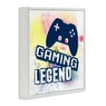 thumbnail image 3 of Stupell Industries Gaming Legend Modern Splatter Quotes and Sayings Painting White Framed Art Print Wall Art, 12 x 12, 3 of 8