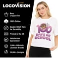 thumbnail image 5 of Dora The Explorer 100 Days Women's Boxy Cropped T-Shirt Casual Graphic Tee, 5 of 5