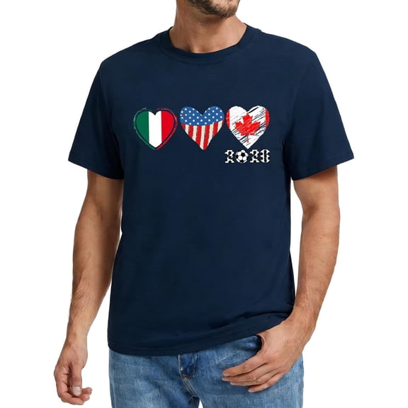 Men’s 2026 Soccer Short Sleeve T-Shirt, Football Themed Graphic Tee Top with Stylish Vibe for Game Day