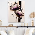 thumbnail image 2 of Designart Pink Daisy Flower On Abstract Fusion II Canvas Wall Art, 2 of 5
