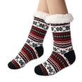 thumbnail image 1 of Fgnfyis Chaussettes Duveteuses pour Femmes et Hommes avec Doublure Non - Chaussettes Douillettes pour Dormir à la Maison Chaussettes de Sol Chaudes Rouges, 1 of 5