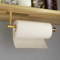 thumbnail image 2 of Dispensador de rollos de papel de cocina de pared Soporte para toallas autoadhesivo de acero dorado, 2 of 5