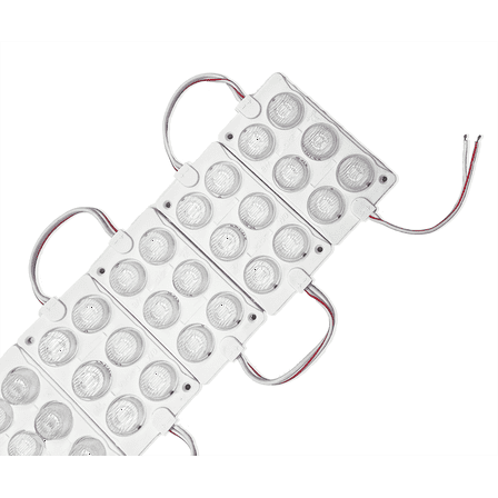 KBLEDLAMP DC12V 3W 6LEDs(2×3) 20PCS LED Module, Low voltage High power 6500K Pure White Light, Inflatable Replacement Christmas light,  Van interior Light, with Tape Adhesive