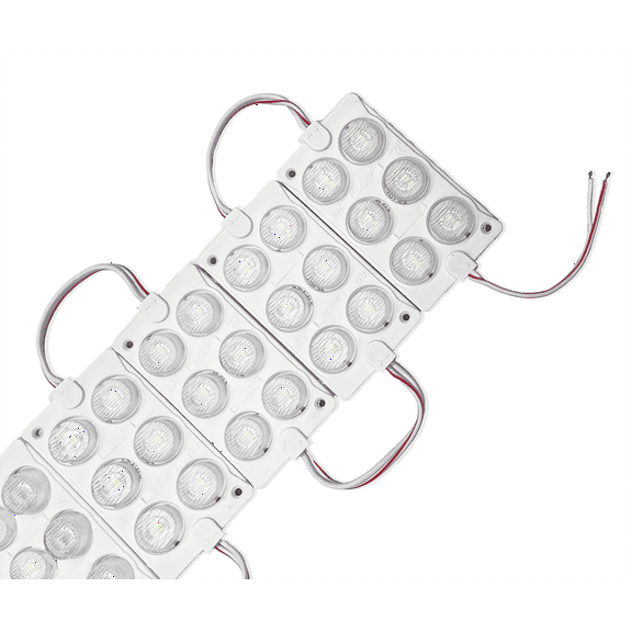 KBLEDLAMP DC12V 3W 6LEDs(2×3) 20PCS LED Module, Low voltage High power 6500K Pure White Light, Inflatable Replacement Christmas light,  Van interior Light, with Tape Adhesive