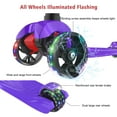 thumbnail image 3 of Allek Kick Scooter B02 with Light-Up Wheels and 4 Adjustable Heights for Children from 3-12yrs (Purple), 3 of 8
