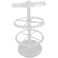thumbnail image 1 of ZOUSSIQI Earring Organizer Holder,Rotating Hanging Rack,Jewelry Display Stand,Storage Rack for Necklace Vanity Table Earrings Bracelet, 3 Tier Clear CA919-16950, 1 of 7