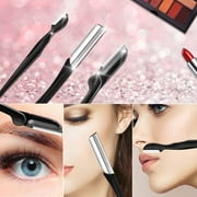 Somnr 11-in-1 Eyebrow Grooming Kit – Tweezers, Razors, Scissors, Brush & Comb for Women & Men, Black