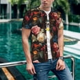 thumbnail image 6 of KLL Rose Flowers for Men's Baseball Shirts,Short Sleeve Casual Shirts Button Down Shirt for Men Beach Summer Wedding Shirt-3X-Large, 6 of 7