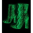 thumbnail image 2 of Cape Robbin Glowing Snake Chunky Block High Heel Zipper Glow In The Dark Boots (9, Snake), 2 of 5