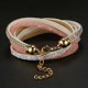 thumbnail image 3 of Pulsera con diseño de múltiples capas, brazalete con decoración de diamantes de imitación y lentejuelas de PU, joyería delicada (blanco), 3 of 3