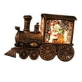 thumbnail image 2 of Linterna de Tren Navideña, Regalo Navideño, Luz Nocturna LED Parpadeante con Agua para Accesorios de Diseño de Escena de Fiesta Muñeco de nieve de bronce, 2 of 8