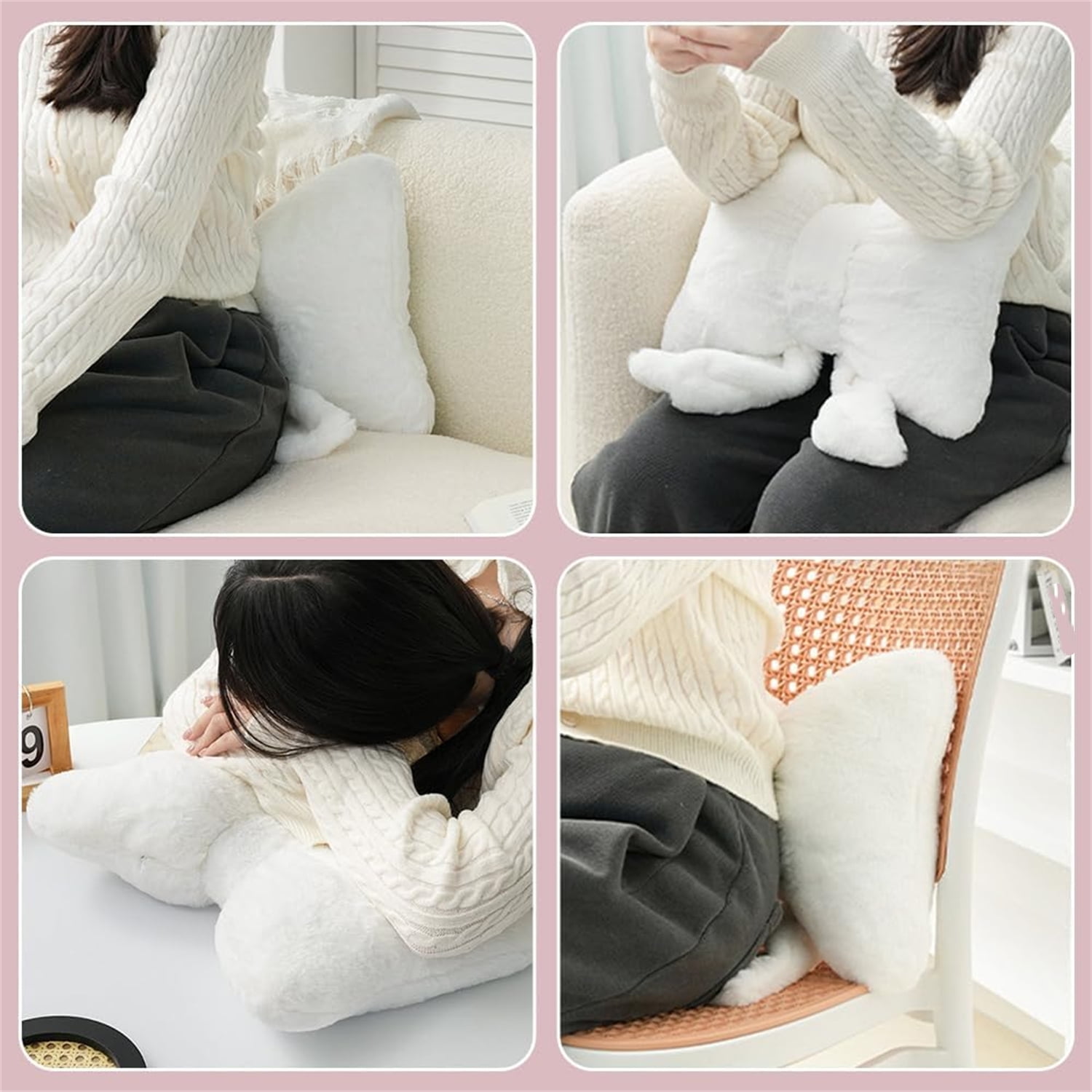 Topboutique Bow Pillow,Bowknot Throw Pillows,Soft Decorative Pillows,Bow Shaped Plush Pillow,Bow Pillow Plush Cushion for Bedroom Sofa Couch Car Headrest Home Decor,White