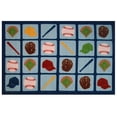 thumbnail image 1 of Tapis rectangle amusant pour enfant Au bâton multicolore nylon, 1 of 2