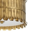 thumbnail image 4 of Hunter - Valdaz 3-light Brushed Luxe Gold, Large Flush Mount Light, Dimmable, Traditional Style, Drum Shaped, for Bedrooms, Dining, Living Rooms - 48258, 4 of 7