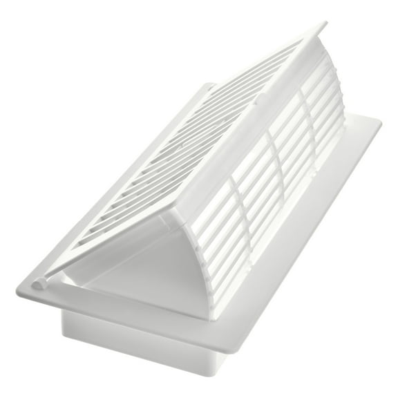 Imperial 4-inch x 10-inch White Plastic Pop Up Louvered, Floor Register, Rectangular, Household Vent Covers