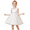 Ivory, variant on Knee Length Flower Girl Dresses V Neck Tulle Layers Birthday Party Dress Lace Princess Pageant Dress for Girls ( 2 -3Years）