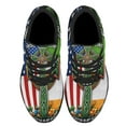 thumbnail image 2 of Irish Celtic Knot Cross Irish In My Veins American flag In My Heart Shoes Sneakers Black Size 10, 2 of 7
